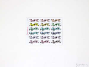 Grateful Header Stickers for Planners & Bujo Journals: Pastel