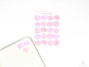 Shape Labels: Speech Bubble Appointment Writable Bujo Planner Stickers