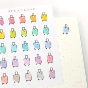 Icons Doodles: Cute Suitcase Icons for Planners & Journals – Holiday & Trip Planning and Journaling