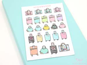 Icons Doodles: Travel Trip Holiday Bujo Planner & Journal - Icons and Deco Stickers