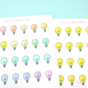 Kawaii Light Bulb Idea Electricity Bill Planner & Journal Stickers