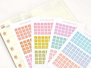 Days Dates Months: Mini Date Flags Planner and Journal Stickers: Journaling Hobonichi Travelers Notebook