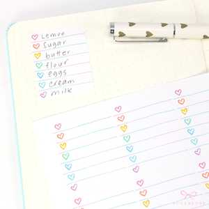 Dots To Do Checklists: Full Box Checklist Planner Stickers: Watercolor Hearts