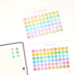 Small Dot Pastel Round Circle Bujo Planner Stickers: 0.3” (9 mm)