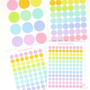 Dots To Do Checklists: Dot Round Circle Bujo Planner Stickers: 0.25in-6mm, 0.375in-9mm, 0.5in-12mm, 1in-25mm