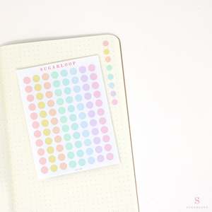 Mini Dot Round Circle Bujo Planner Stickers: 0.25” (6 mm)