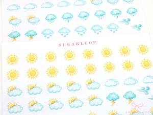 Watercolor Weather Planner Stickers – Planners  Bujo and Journals