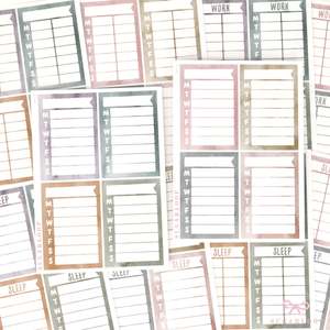 Weekly Sidebar Work Habit Tracker Bujo Planner Stickers Highland Colorway: 1.5in&hellip;