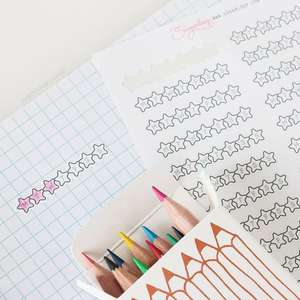 Weekly Sidebar Habit Tracker Bujo Planner Stickers: 1.5in (38mm) Wide