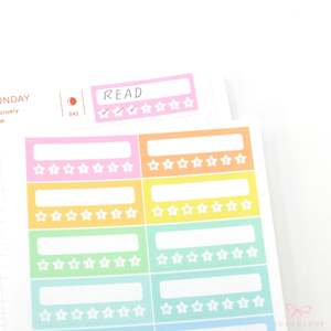 Weekly Habit Tracker Vertical Sidebar Bujo Planner Stickers: 1.5in(38 mm) Wide