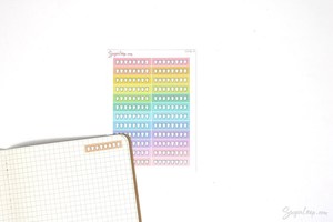 Daily Trackers: Water Glass Hydration Habit Tracker Stickers for Planners and Journals