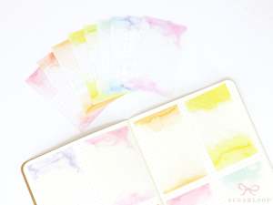 Watercolor Washi Paper Art Frames for Planners and Bujo Journals
