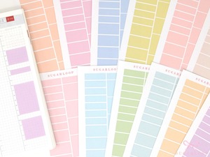 Solid Pastel Planner and Journal Stickers: Hourly Time Blocks for Hobonichi Cous&hellip;