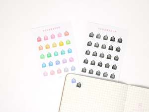 Essentials: Bill Pay Due Icon Bujo Planner Stickers: Rainbow or Neutral