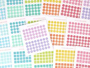 Essentials: Bundle - One Year's Worth of Date Stickers - Choice of Dot Hexagon or Square