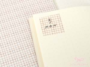 Washi Paper Printed Pattern Sheet for Planners and Journals: Brown Grid