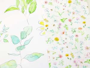 Washi Paper Printed Pattern Sheet for Planners and Journals: Floral  Spring Flowers