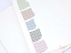 Washi Paper Printed Pattern Sheet for Planners and Journals: Houndstooth