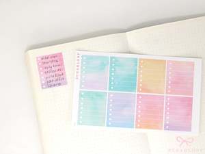 Watercolor Checklist Planner and Journal Stickers: Color Code  Checklists  Bulle&hellip;