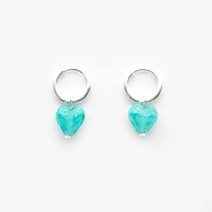 AMORE | Turquoise Glass Hearts