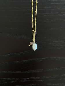 ONE-OFF Pearl & PInk Gemstone | NECKLACE