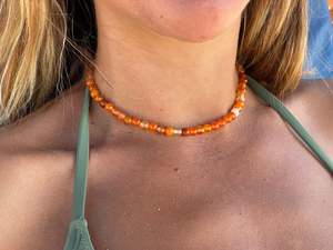 Necklaces: Citrus Orange | Stone Necklace