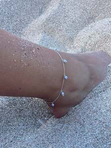 Anklets: ONE-OFF Seaside | Blue Stripe Anklet