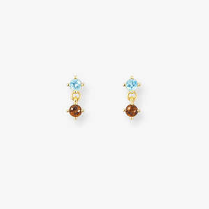 Products: Droplet Studs | Light Blue + Chocolate