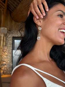 Products: Capiz Shell Earrings | White