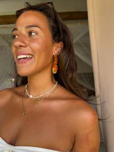 Products: Capiz Shell Earrings | Tangerine
