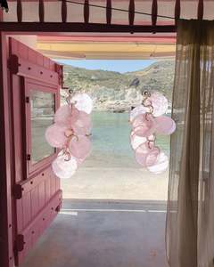 Earrings: Capiz Shell Earrings | Baby Pink