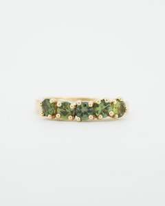 Green Sapphires & 9ct Yellow Gold