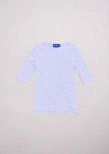 Permanent Vacation: Connection Half Sleeve Top in Glacier