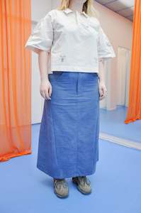 Twisty Skirt in Purple Slub