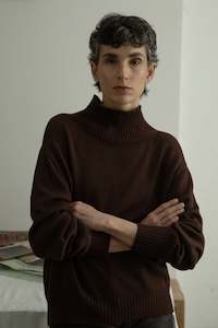 Francie: Albers Turtle Neck in Chestnut