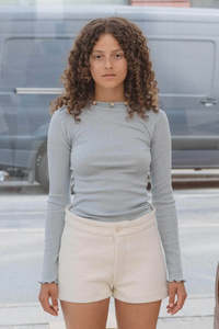 Tav Long Sleeve Tee in Hardin Blue