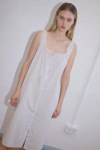 New Arrivals: Button Sweep Dress in Gull Stripe