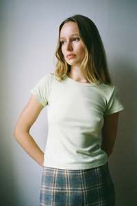 Mini Tee in Wasabi Cream