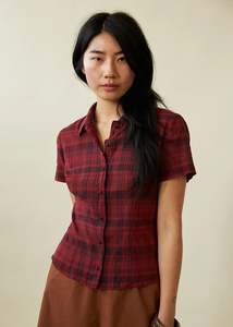 Evie Shirt in Dahlia Tartan