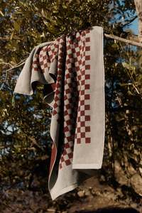Accessories: Roman Pool Towel in Cement & Rhus