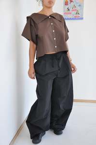 Bottoms: Balloon Pant in Black Contrast