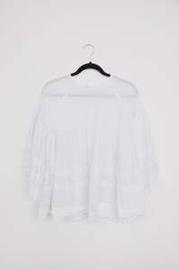Preloved: Kowtow Tiered Top - white