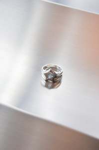 Star Signet Ring in Silver & Topaz