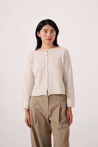 Doll's Reversible Cardigan in Ivory