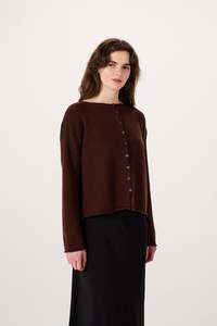 Doll's Reversible Cardigan in Chestnut