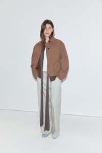 Button Up Jacket in Brown