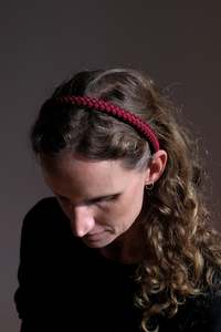 Braided Headband in Sienna/Raspberry