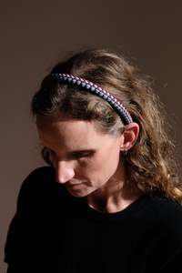 Braided Headband in Periwinkle/Sienna