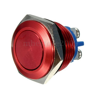 Products: 16mm RED Metal AV Switch (Momentary) - Sulphur City Foundry Store, NZ