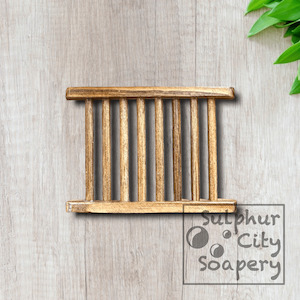 Soap Accessories: Wooden soap rack (dark colour).